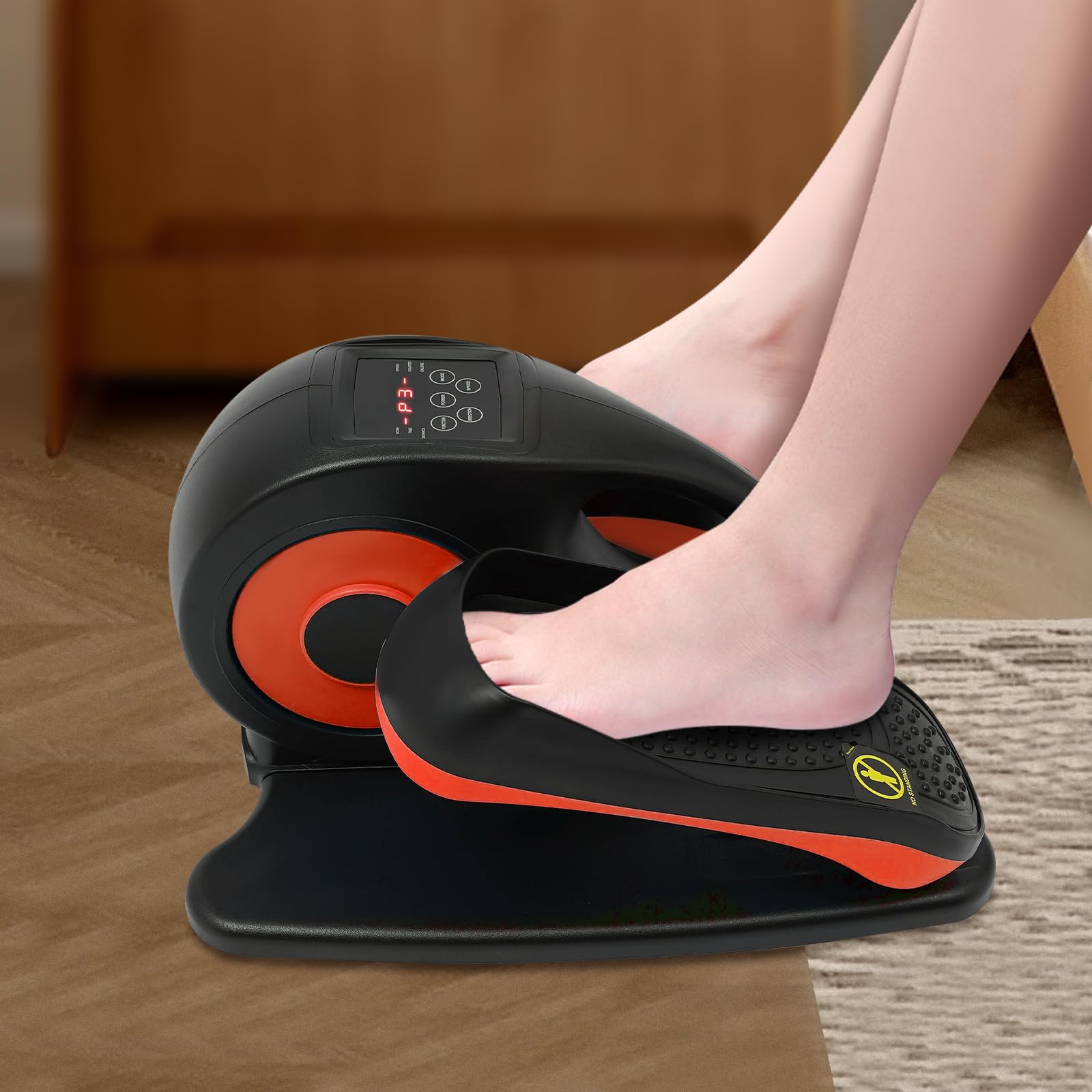 Orbitrek domowy, eliptyczny trener dla seniorów, trener nóg z pilotem zdalnego sterowania, ekran LCD, 5 prędkości, 60 W, odpowiedni do wydajnych zastosowań