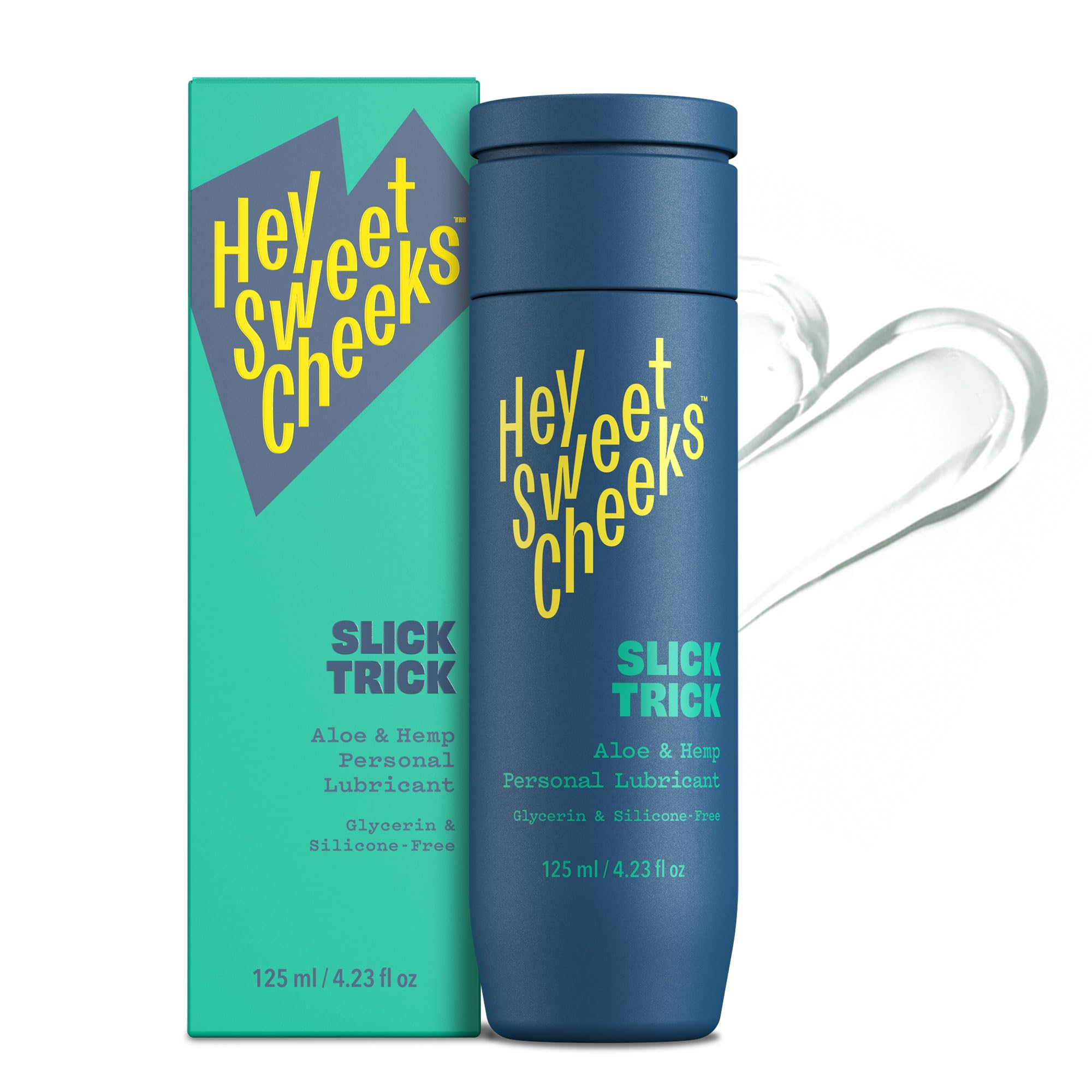 Personal Lubricant Water-Based Lubricant with Aloe Hemp pH Balanced Non-Sticky Condom Toy Compatible Slick Trick by Hey Sweet