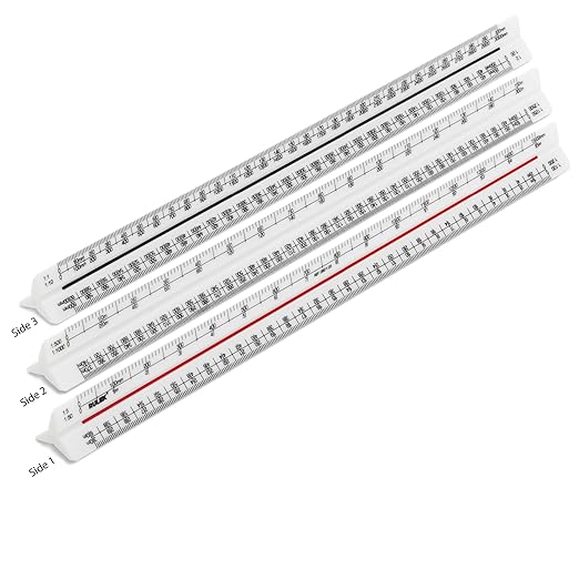 Rulex 300mm Metric Triangular Scale Ruler 1:1 1:10 1:2 1:20/1:5 1:50 1:100 1:200/1:500 1:1000 1:1250 1:2500