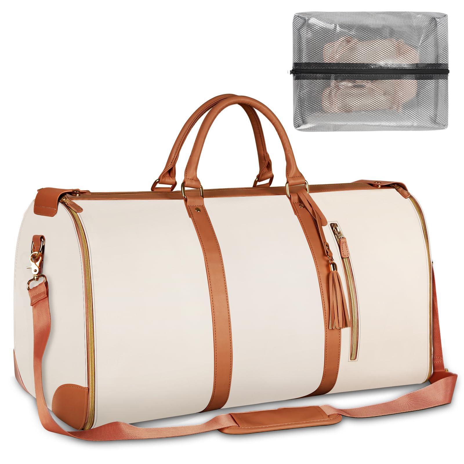 PU Folding Suit Storage Bag Large Capacity Hand Luggage Bag Multifunction Travel Bag For Women Man Shoulder Organizers