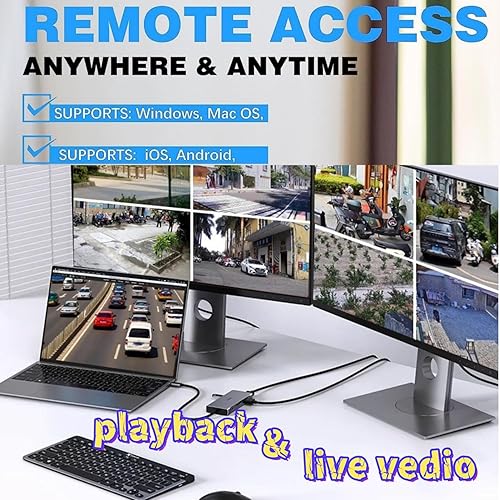 Miniatura 10 de Sistema de cámara de seguridad de video DVR con cable de 4 canales AHD integrado en disco duro de 512 GB, visión nocturna con 4 cámaras de bala