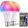 Droiee Dimmable E26 Warm LED Light Bulb, 6W RGBW Color 500LM with 16 Color Changing Modes for Christmas, Party etc with Remot