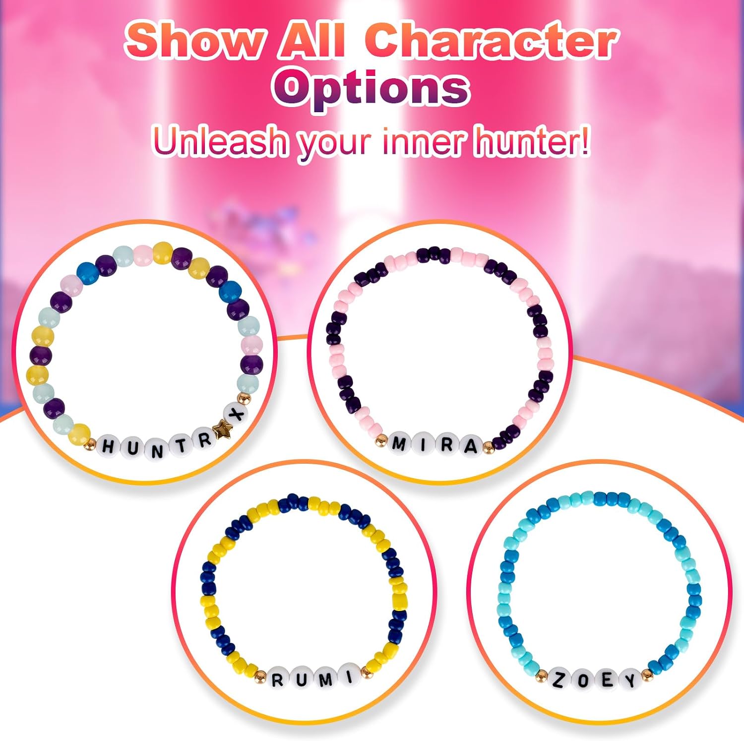 for Kpop Bracelets Merch Gifts Toys Stuff Inspired Friendship Bracelets K_Pop Outfit Demon Hunters Cosplay Costume Merchandise Jewelry for Fans Women Girls Birthday Decorations Party Favors