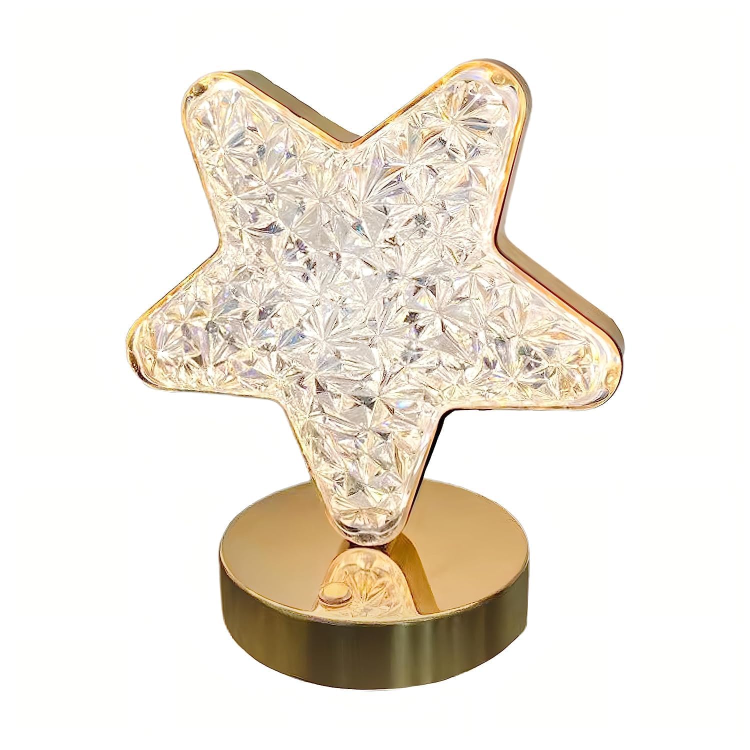 Star Shaped Night Light Table Lamp USB Rechargeable LED Desk Lamp with Metal Base 3 Color Touch Control Bedside Lamp for Bedroom Living Room Office & Home Decor-image-15