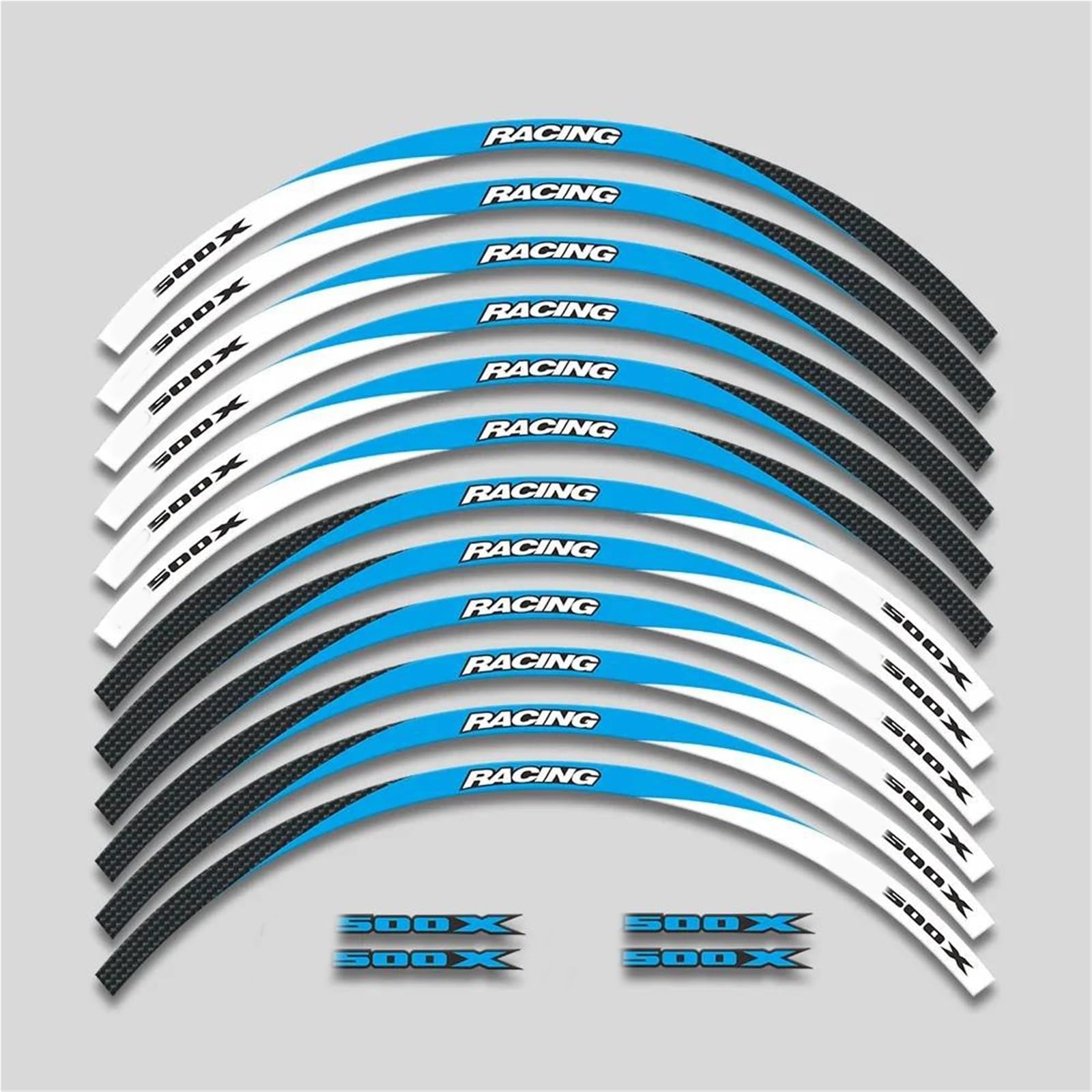 Decorative Stickers Wheels Hub Stickers Reflective Stripe Tape Rim Decorative Decals Set for H-onda CB500X CB 500X Motorcycle Accessories(Blue)
