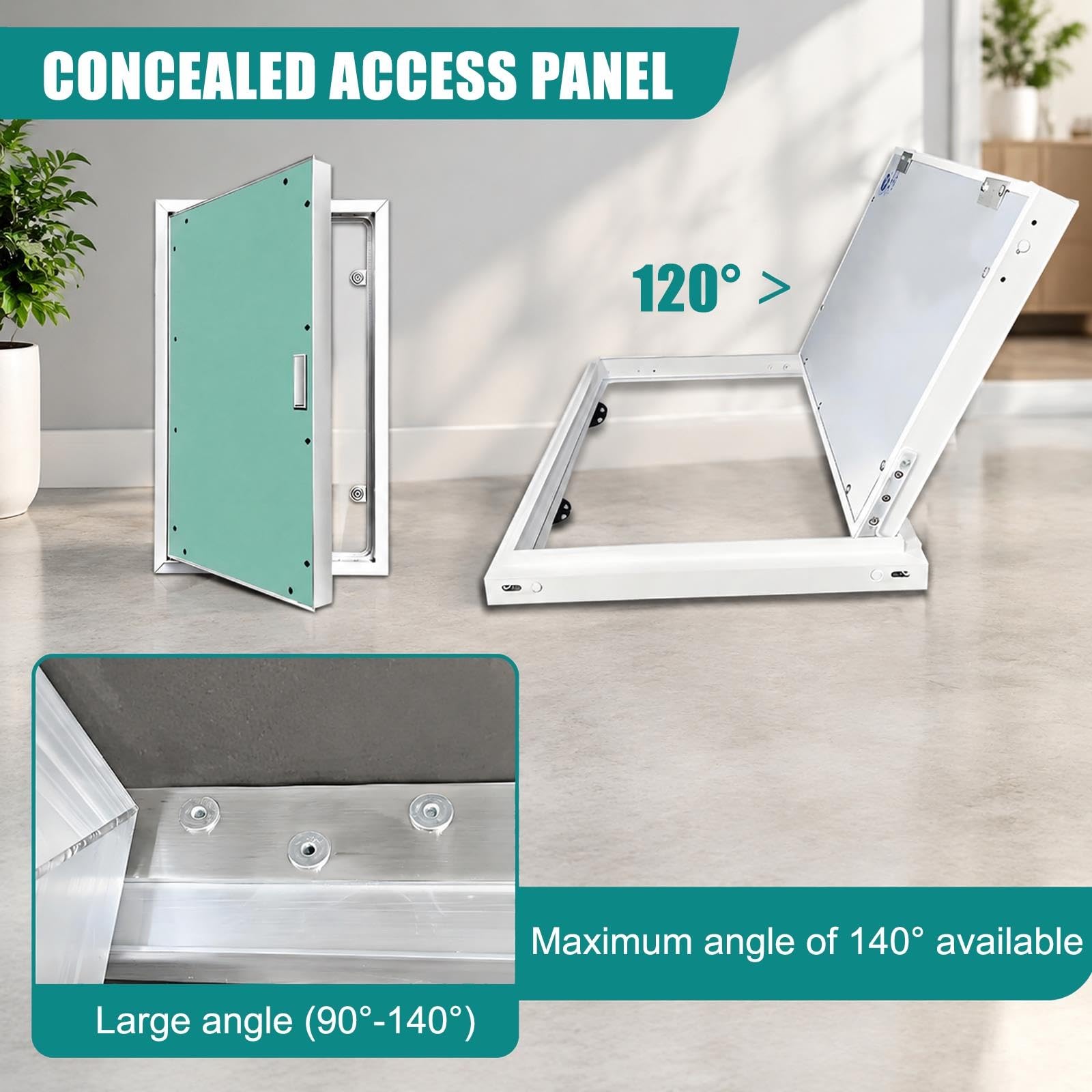 Panel de acceso de paneles de yeso ocultos con marco de aleación de aluminio para una fácil inspección y mantenimiento, ideal para uso residencial y comercial, diseño aislante del sonido, para paredes
