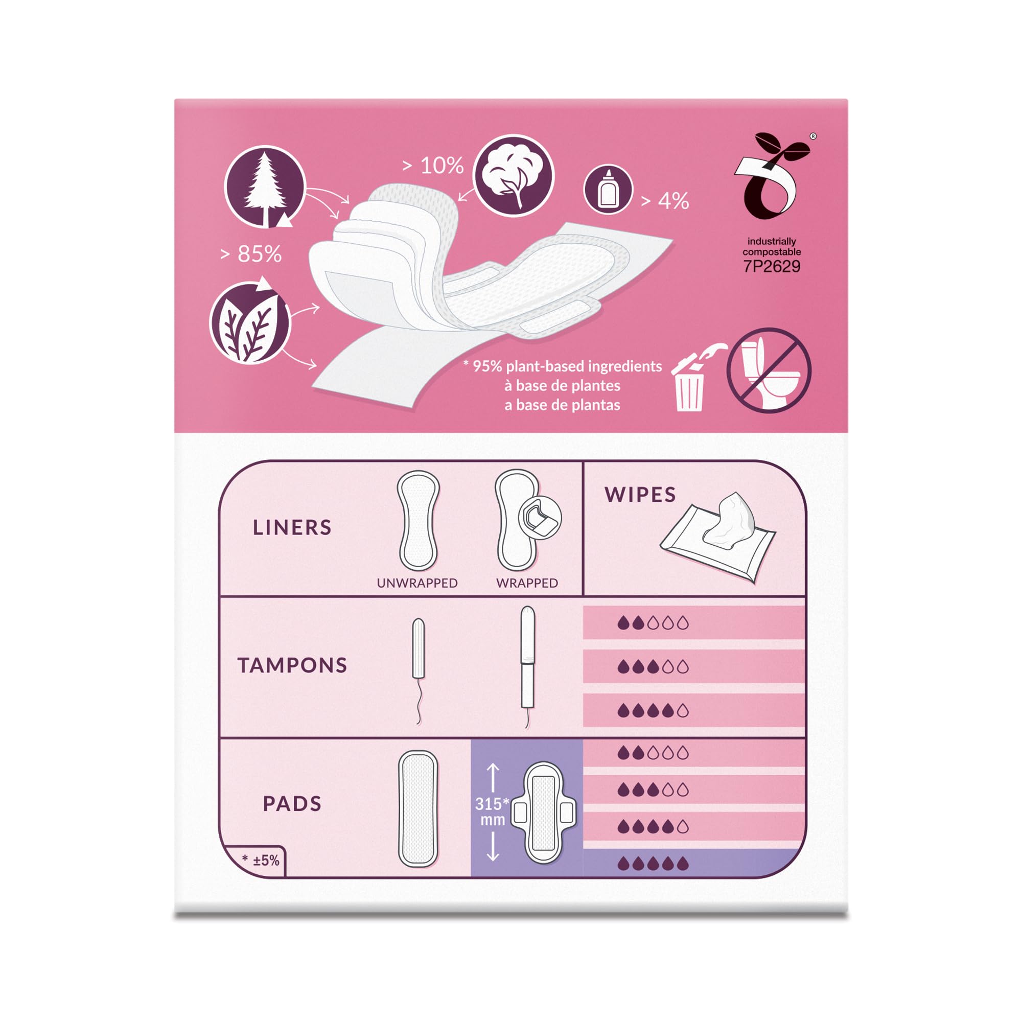 Natracare Ultra Extra Pads with Wings, Long, Individually Wrapped, Made with Certified Organic Cotton, Ecologically Certified Cellulose Pulp and Plant Starch (1 Pack, 8 Pads Total)