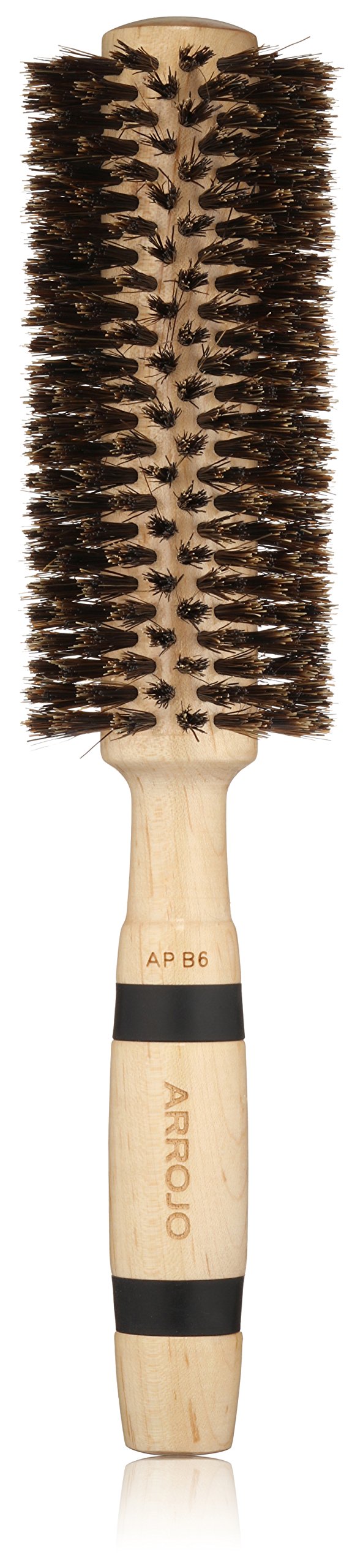 ARROJO Cepillo de pelo redondo mediano – Cepillo redondo mediano para secado y peinado – Cepillo de pelo de cerdas de jabalí para volumen y suavidad – Cepillos redondos para mujeres y hombres