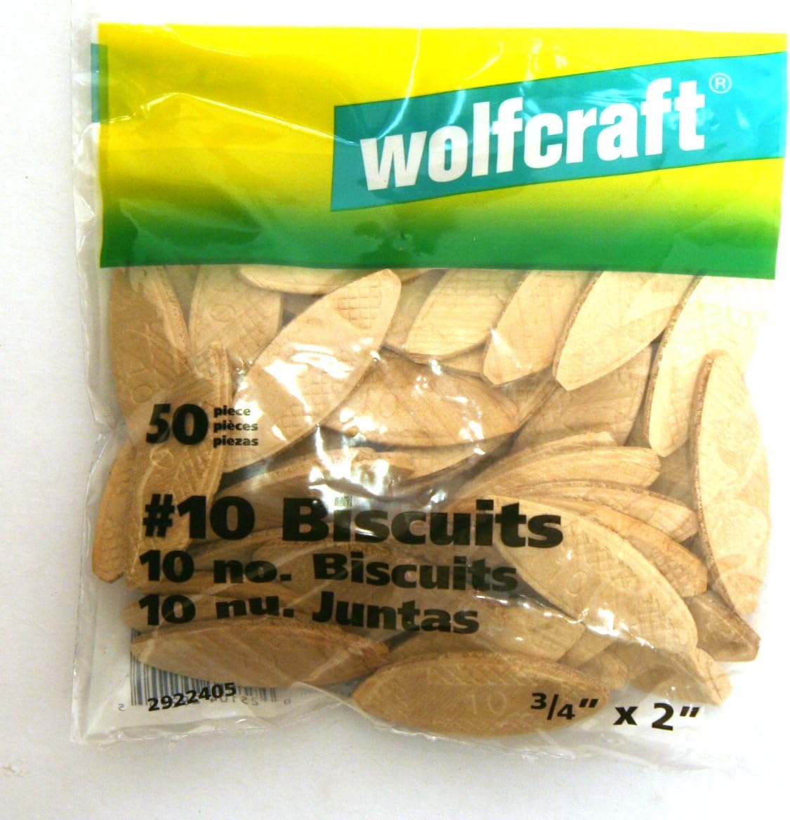 Wolfcraft 2922405 pred Wafer Shaped Wood Joining Biscuits, 0, 50