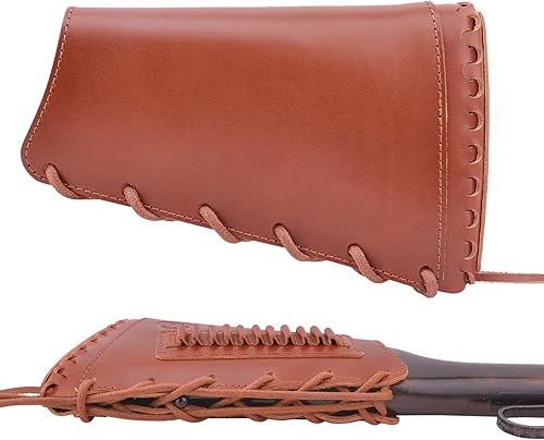 Miniatura 6 de Tas Trost Munición de culata de rifle de cuero de vaca de grano completo con soporte de cartucho para .45-70 308 30-06, manga de munición cosida a