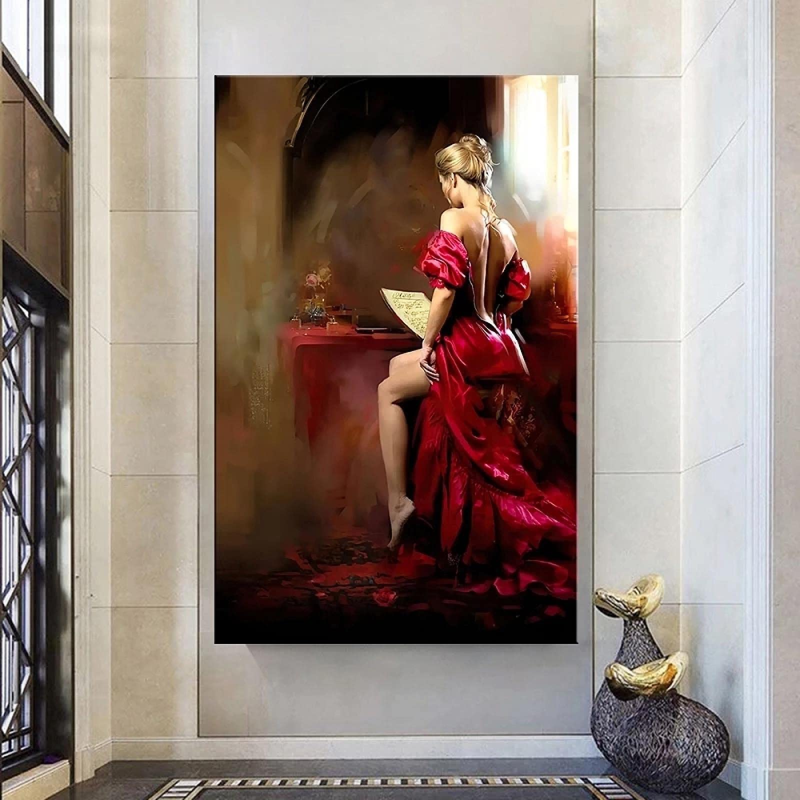 【最高傑作・肖像画・人物画】過去作・美しい女性・赤いドレスのポートレート絵画 publicdomainq-0040152zdifpg.jpg