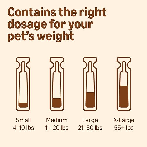 Miniatura 8 de Tienda Basics Tratamiento tópico preventivo de pulgas, garrapatas y mosquitos para perros grandes (21-55 libras), 4 unidades, el empaque puede variar