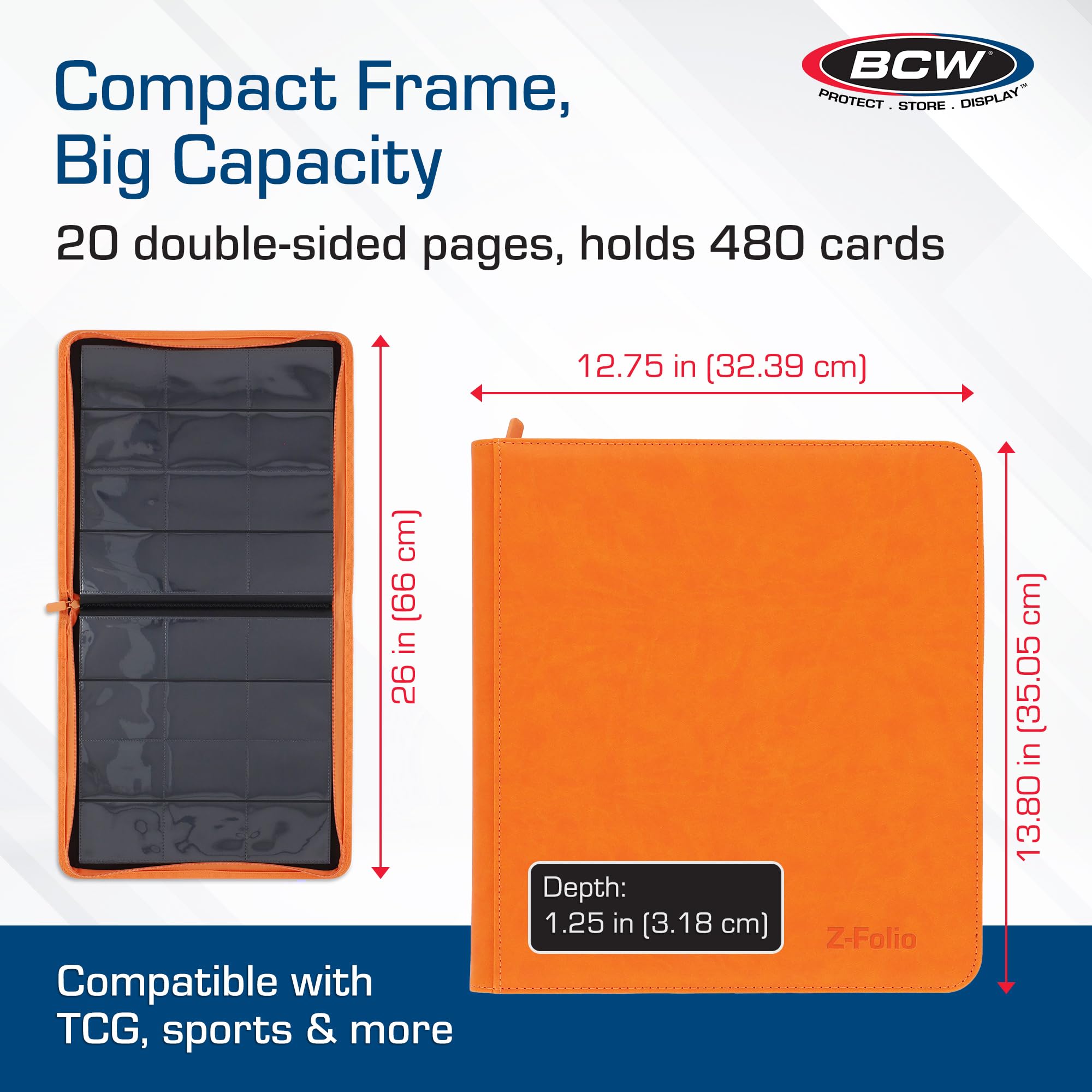 Amazon.com: BCW Z-Folio 12-Pocket LX USA Portfolio Binder Zip for