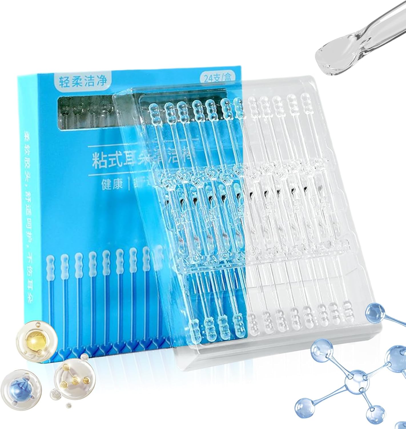 Ear Swabs – 24-Piece Adhesive...