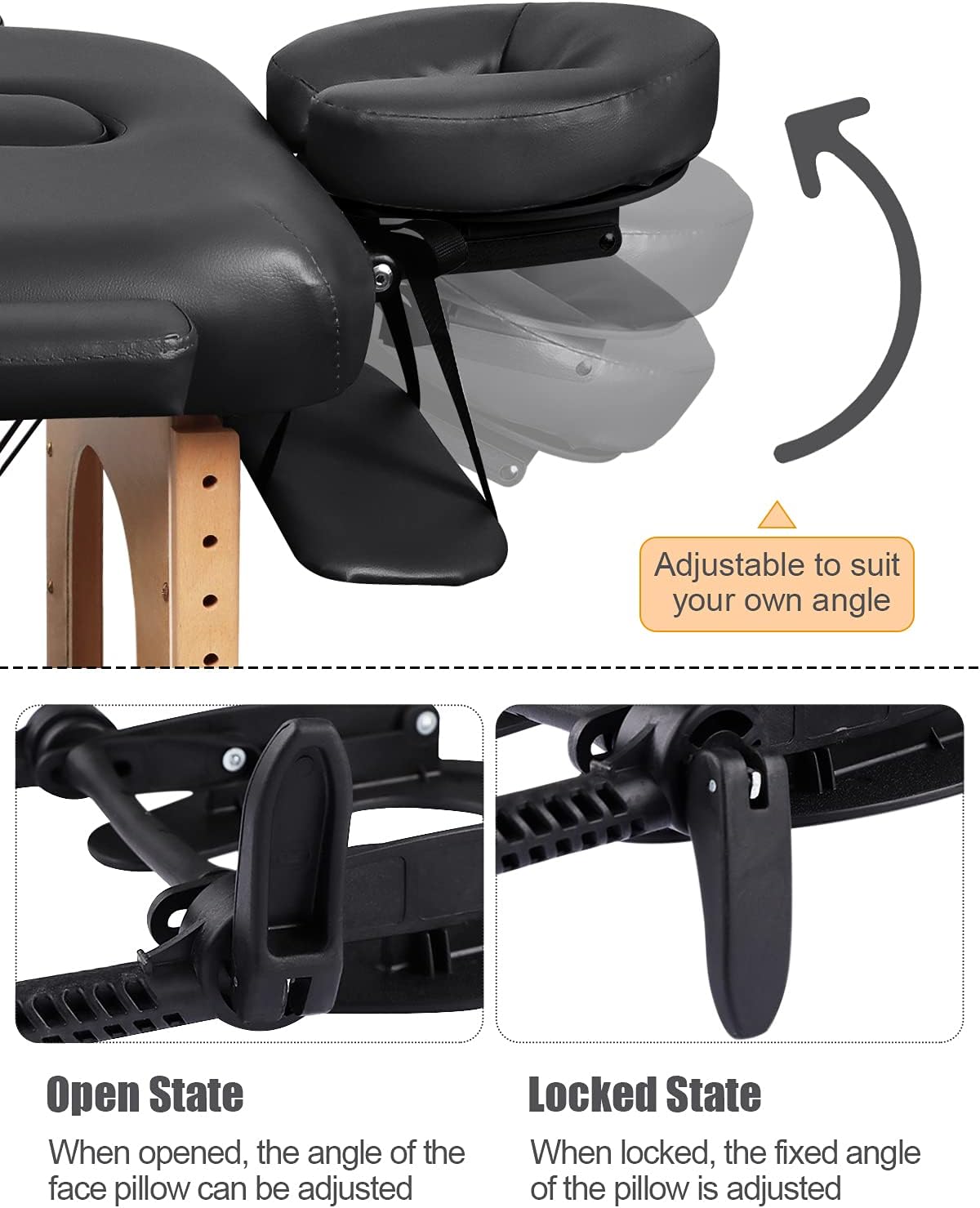 EBANKU Massage Table Face Cradle Massage Headrest Cradle, Standard Universal Adjustable Face Cradle for Massage Tables : Beauty & Personal Care