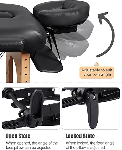 Miniatura 4 de EBANKU Almohada para reposacabezas de mesa de masaje, cuna universal estándar ajustable con almohada para mesas de masaje
