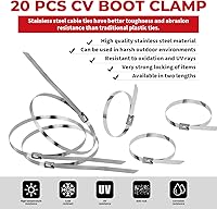 Vista 3 de Alpha Rider Alicates de Abrazadera de Eje de Funda de Junta CV para Auto/ATV con 20 Piezas de Abrazaderas de Banda de Funda de Junta CV de Acero