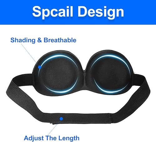 Miniatura 3 de Divertida máscara de dormir para mujeres y hombres, ajustable, suave, máscara de ojos 3D divertida para fiestas, viajes, dormir