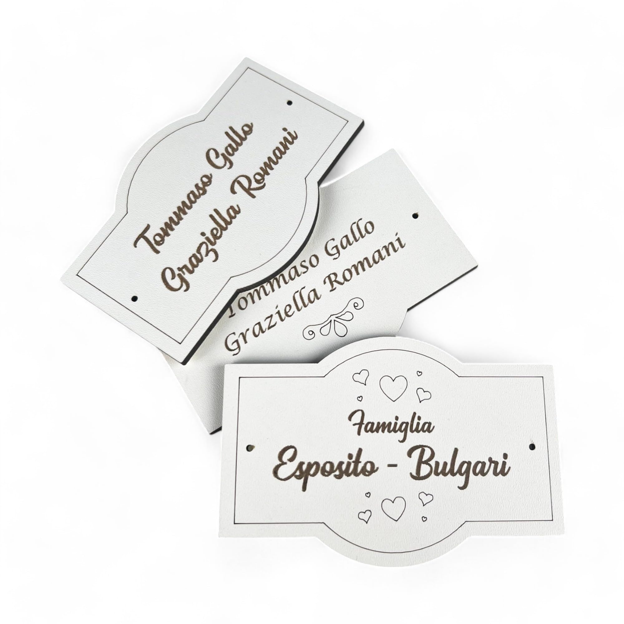 Targa Porta Nome Personalizzabile In Legno - Targa Per Ingresso Casa Forma Squadrata - Foto 7