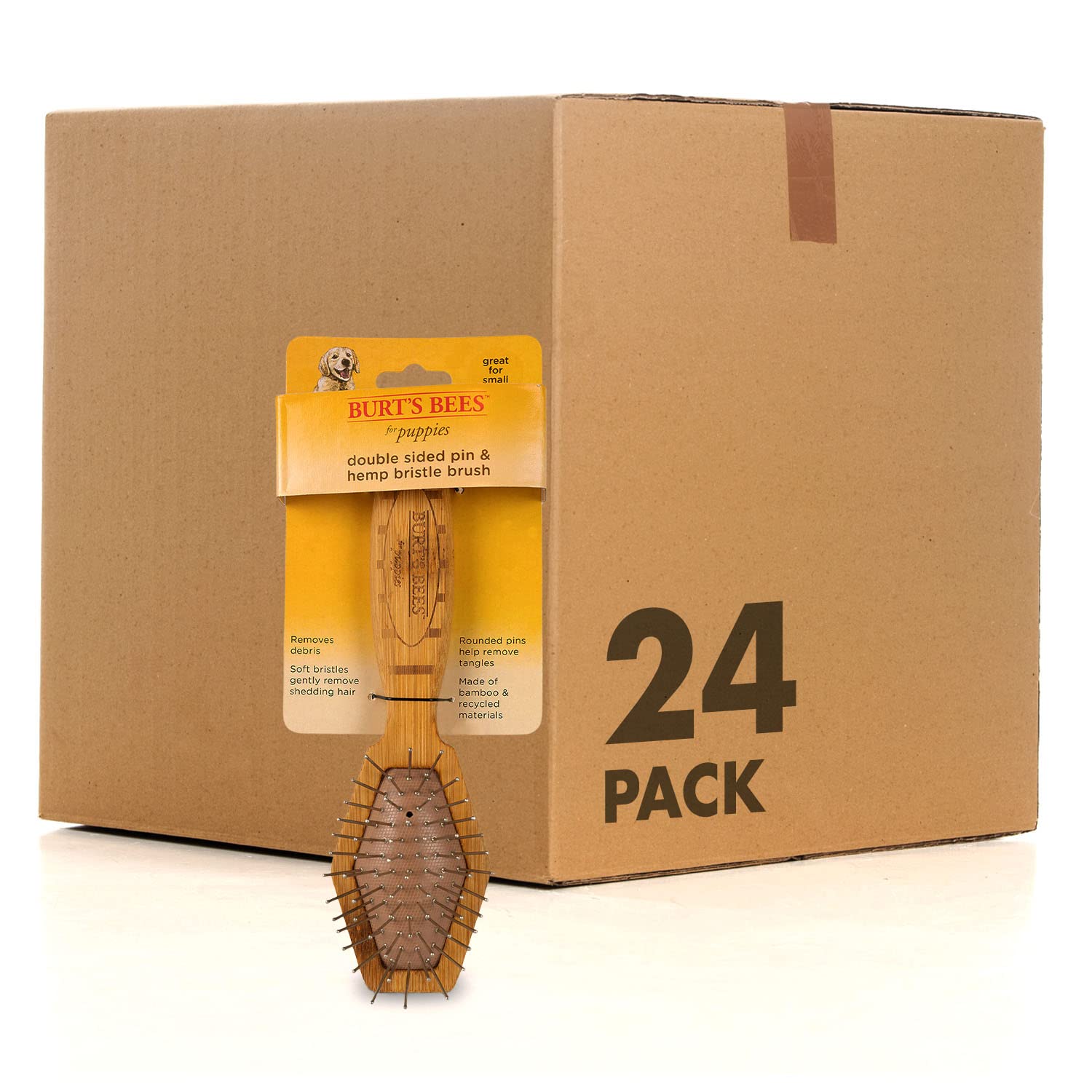 Amazon.com: Burt's Bees for Dogs Double Sided Pin & Hemp Bristle Dog Brush  | Best All-Purpose Dog Brush To Reduce Shedding | Great for All Small Dogs  And Puppies | Ideal for