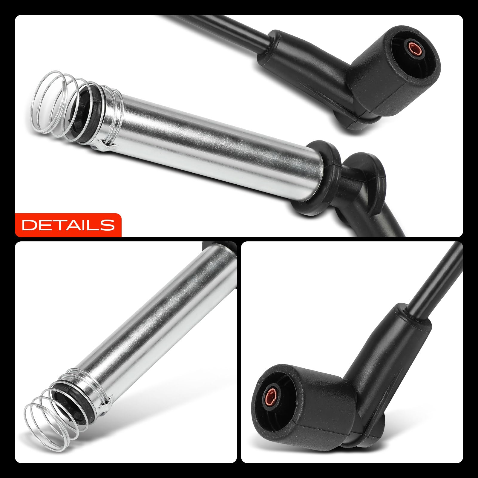 Frankberg Juego de 5 cables de encendido para gasolina 1612533 | Compatible con: Caravana Kadett E T85, Furgoneta Kadett E/Combi T85, Astra F T92, Corsa A TR S83, Kadett E Cabriolet T85