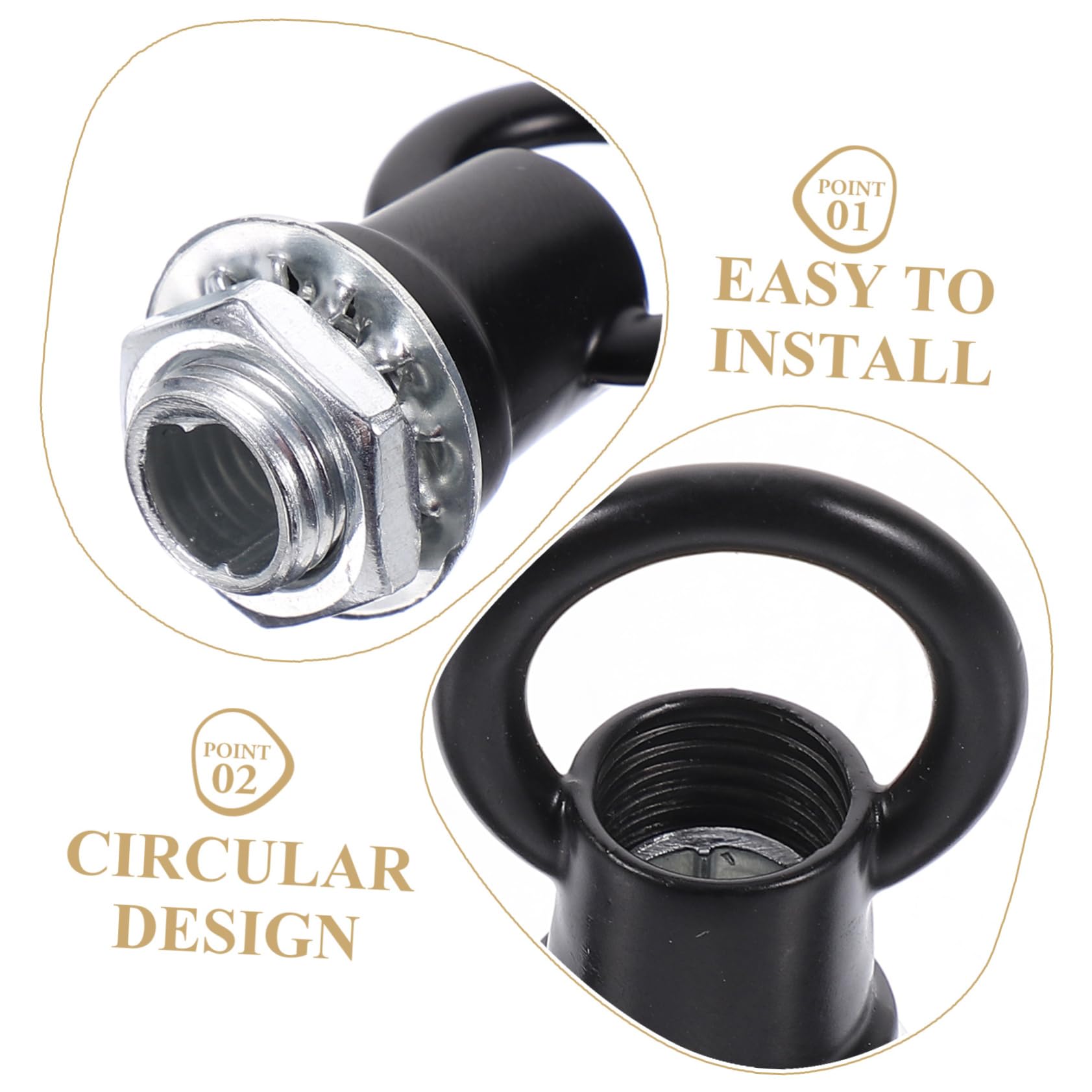 IWOWHERO Hanging Light Loop 6pcs Ceiling Hanging Hook for Light Fixture Heavy Duty Chandelier Hooks