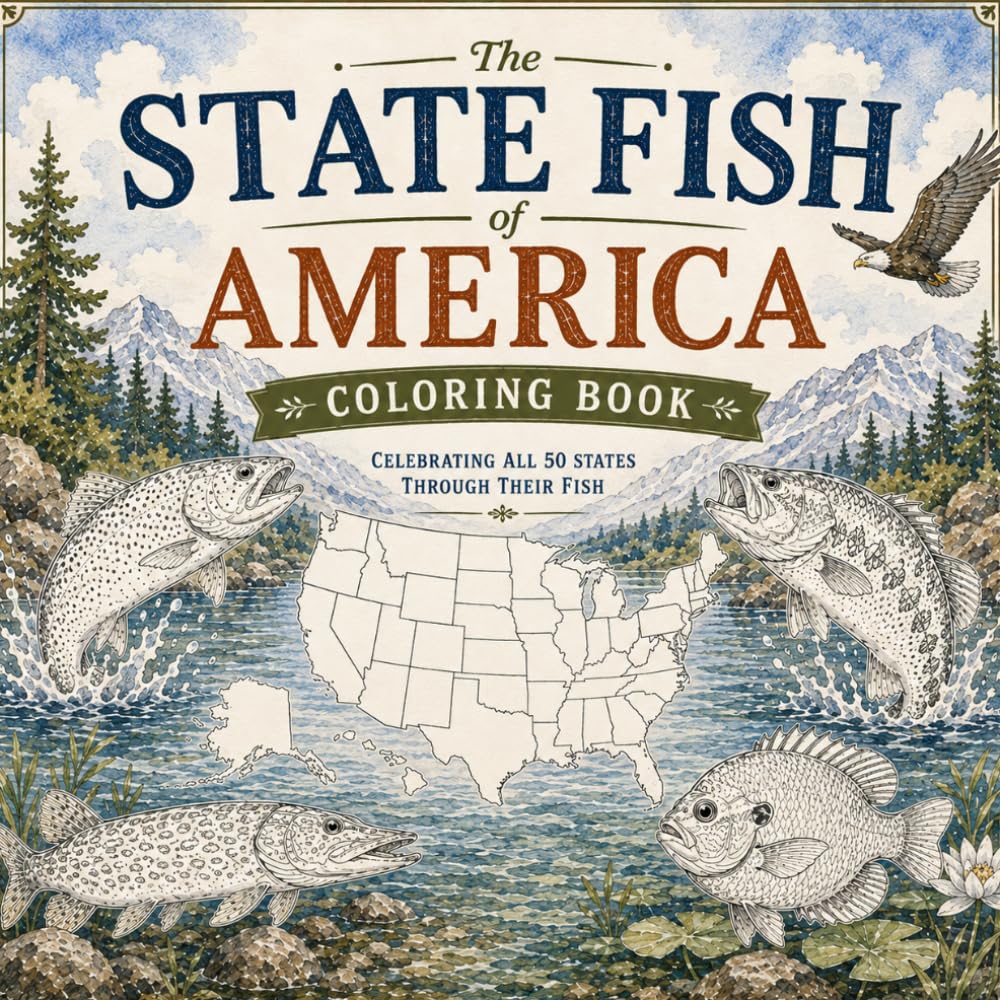 State Fish of America Coloring Book: Color the Official Fish of All 50 States