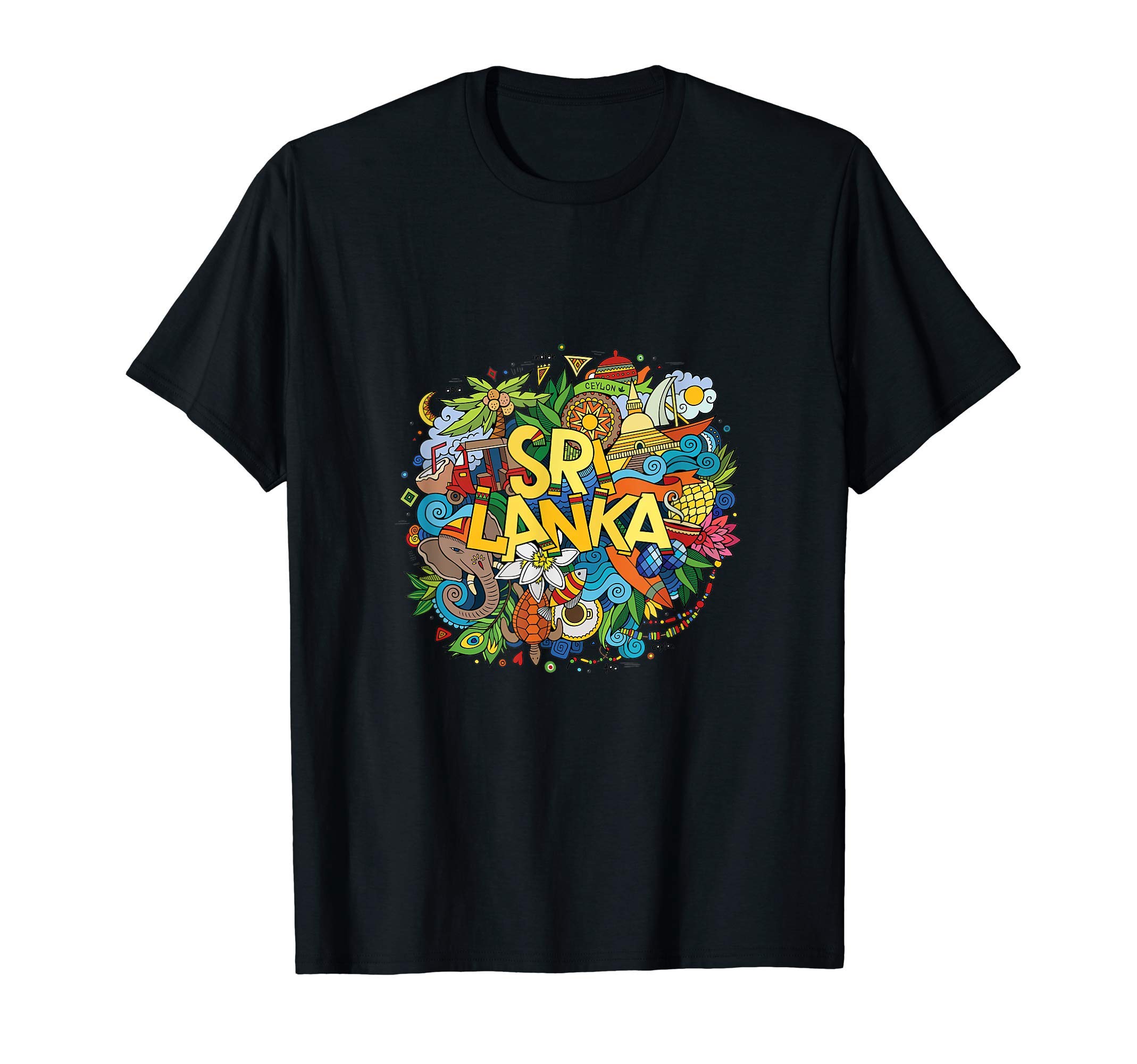 MochironSri Lanka Culture Doodle T-Shirt
