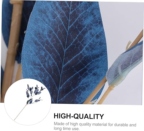 Miniatura 6 de Garneck 4 piezas de arreglo floral plantas verdes decoración del hogar mini plantas vegetación ramas de eucalipto flores secas picas tallos de