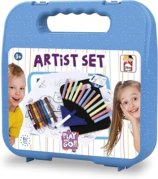 Boys Artist Briefcase. Includes 32 Accessories to Take Out The Artist You Have Inside and Perform Artworks Anywhere Children 3 4 5 Years Old 87103