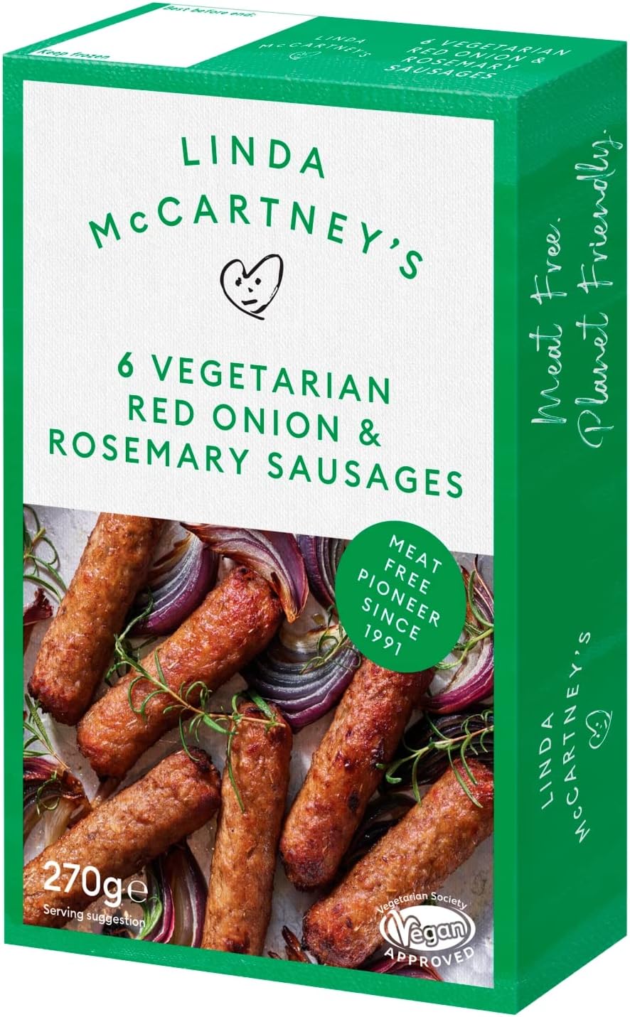 Linda Mccartney'S Vegetarian Red Onion & Rosemary Sausages, 270g (Frozen)