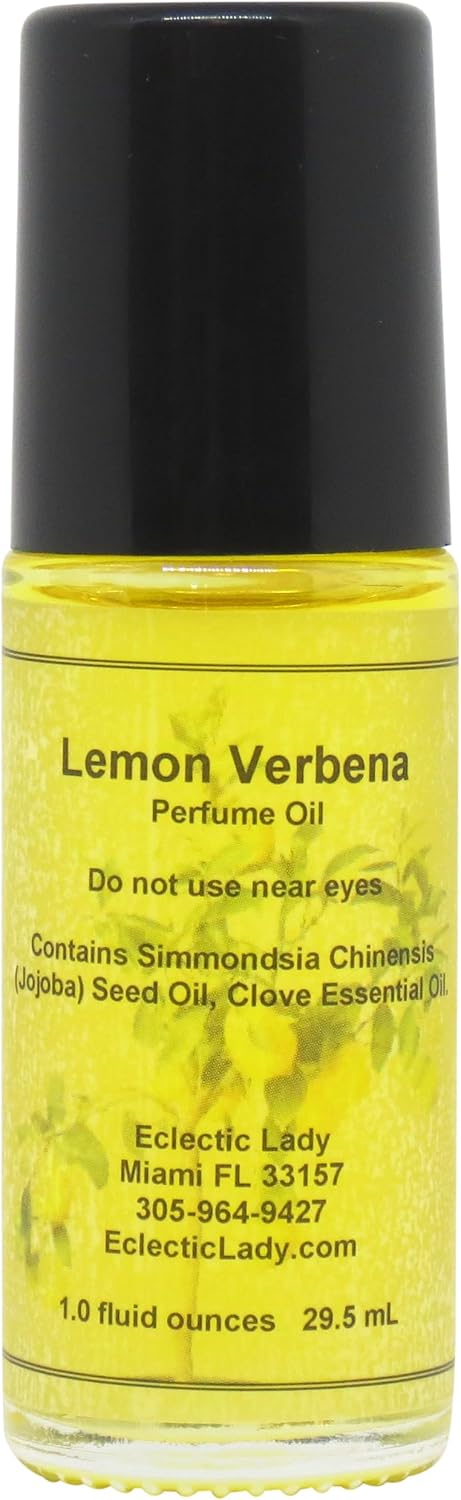 Lemon Verbena Perfume Oil, 1.0 Oz Portable Roll-On Fragrance with Long-Lasting Scent, Fresh, Wonderful Aroma for Spring & Summer, Floral & Fruity Perfume for Men & Women for Daily Use