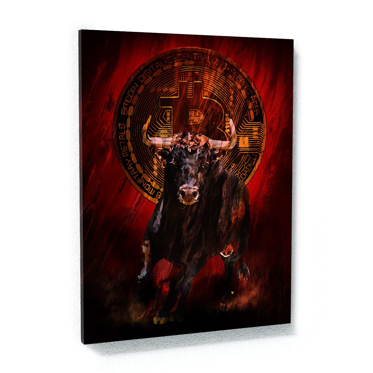 Bull Run Bitcoin Grande toile de 76,2 x 101,6 cm/1,9 cm – ETH BTC Bitcoin  Crypto Money Trader Crypto-monnaie Stock Market Decor Wall Art Print Poster  Peinture | Sense Canvas : Amazon.ca: Maison