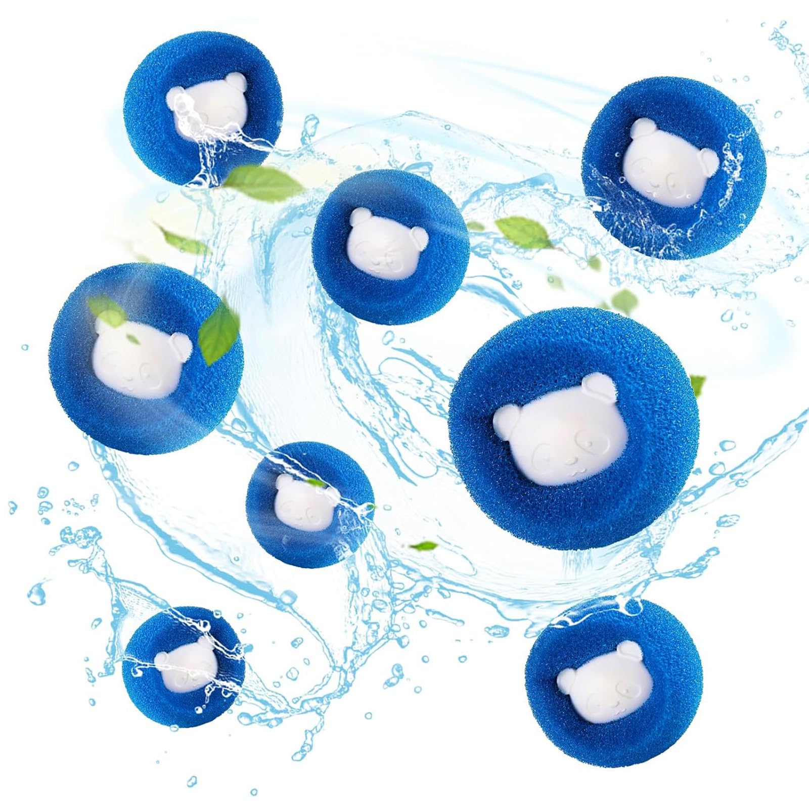 Pet Hair Remover for Laundry, 8PCS Laundry Balls, Reusable Lint Catcher Washing Machines Animal Fur Clothes Hamper Hair Remover for Laundry Bedding Clothes