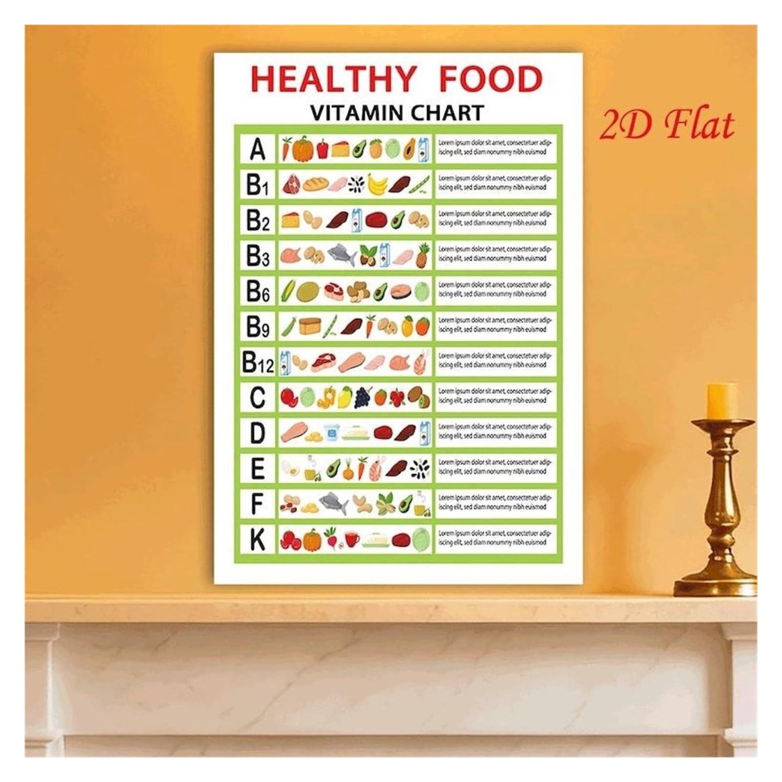 IDGTTLDF Caribbean Island Food Art Poster Barbados Cuisine Wall Decor Tropical Kitchen Decor Cultural Poster with Flying Fish and Cou Cou Framed,08x12inch(20x30cm)