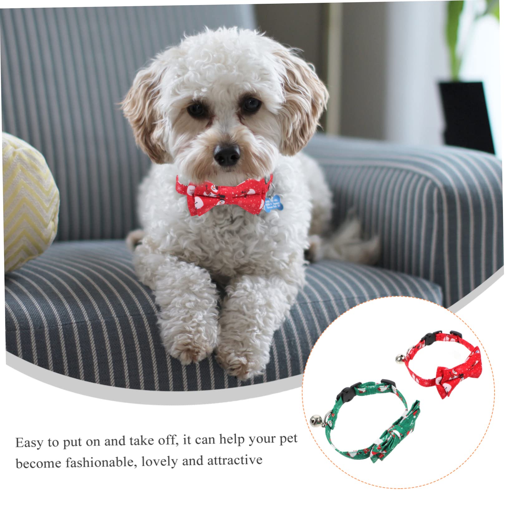 Happyyami 6stücke Verstellbare Weihnachtskatzenhalsbänder Mit Schleife Und Glöckchen Niedliches Katzengeschirr Für Festliche Anlässe Für Kätzchen Und Kleine Katzen