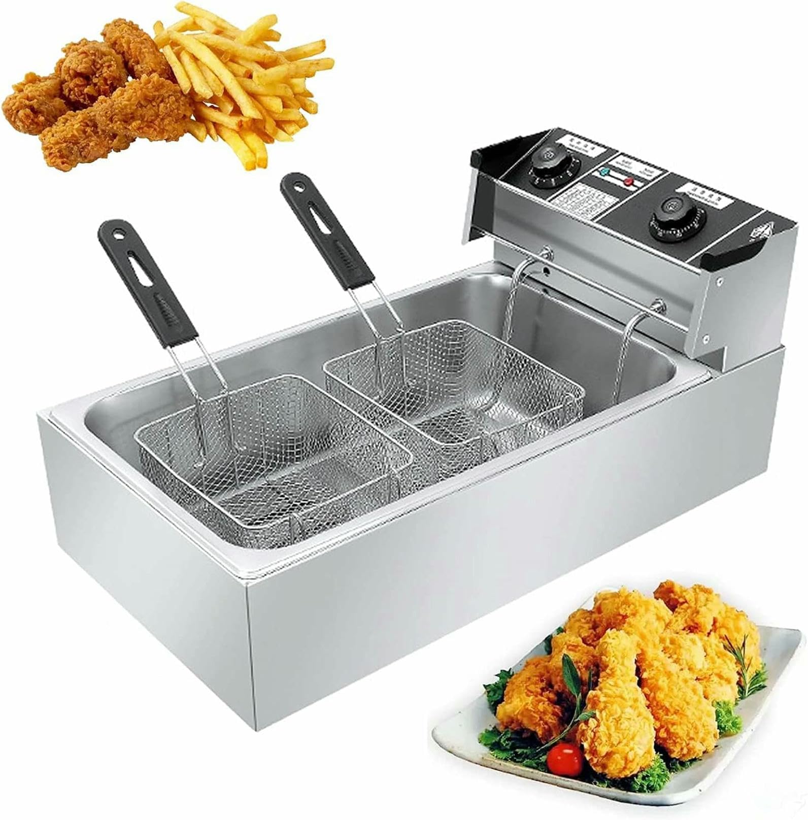 Friteuse à gaz 3200 W réglable de 50 à 300 °C pour réussir toutes les fritures sans effort