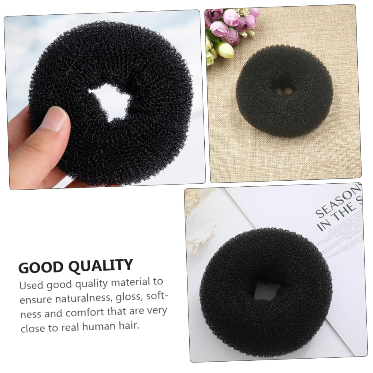 Beavorty Juego De 3 Donas Para Moños Herramienta Invisible Para Peinar El Cabello Falso Kit Para Hacer Moños 15 Unidades X 3