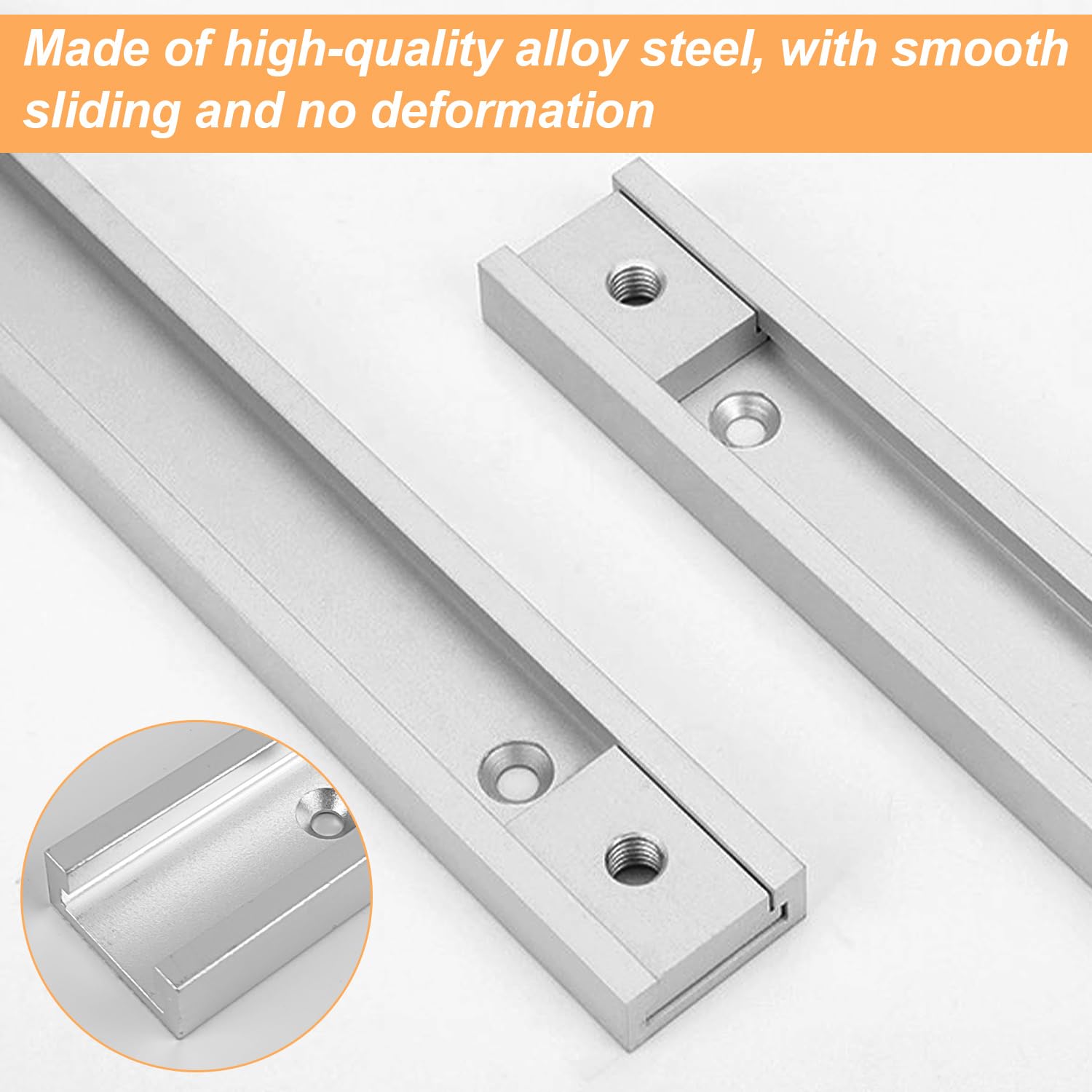 300mm Aluminium T-Slot Verstek Track Jig T Schroef Armatuur Slot voor Tafelzaag, 2 STUKS