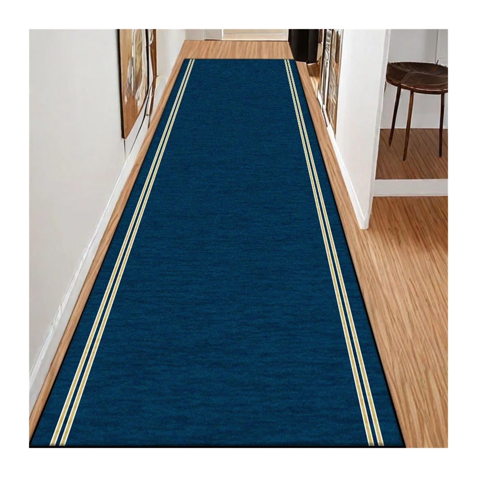 Tapis de couloir long pour salon passage escaliers couleur unie 80x400cm