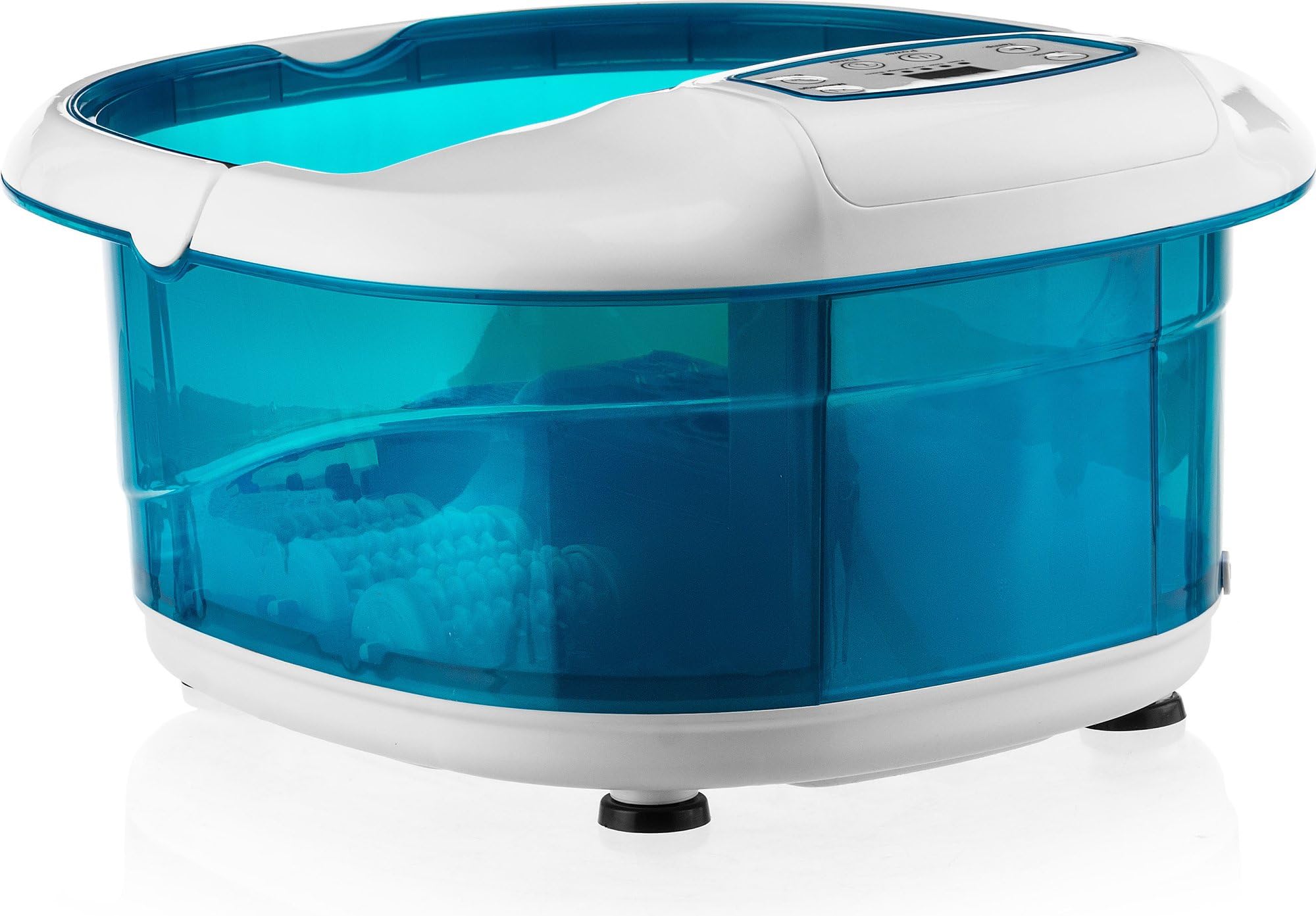 Gymtek Fussbad mit Massagefunktion, Fußbad Massagegerät, Fußbadewanne mit Massage & Wärme, Fußsprudelbad für die Füße - Inkl. Hydro-& Vibrationsmassage
