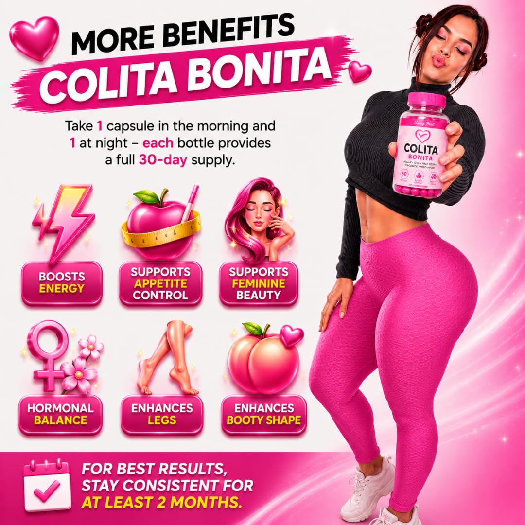 Colita Bonita: Aguaje, Maca & Fenugreek Capsules – Body Shape & Feminine Balance - Support Curves, Hormonal Balance & Waist Definition – Natural Wellness Formula – 60 Capsules (30-Day Supply) — Amazon image 5