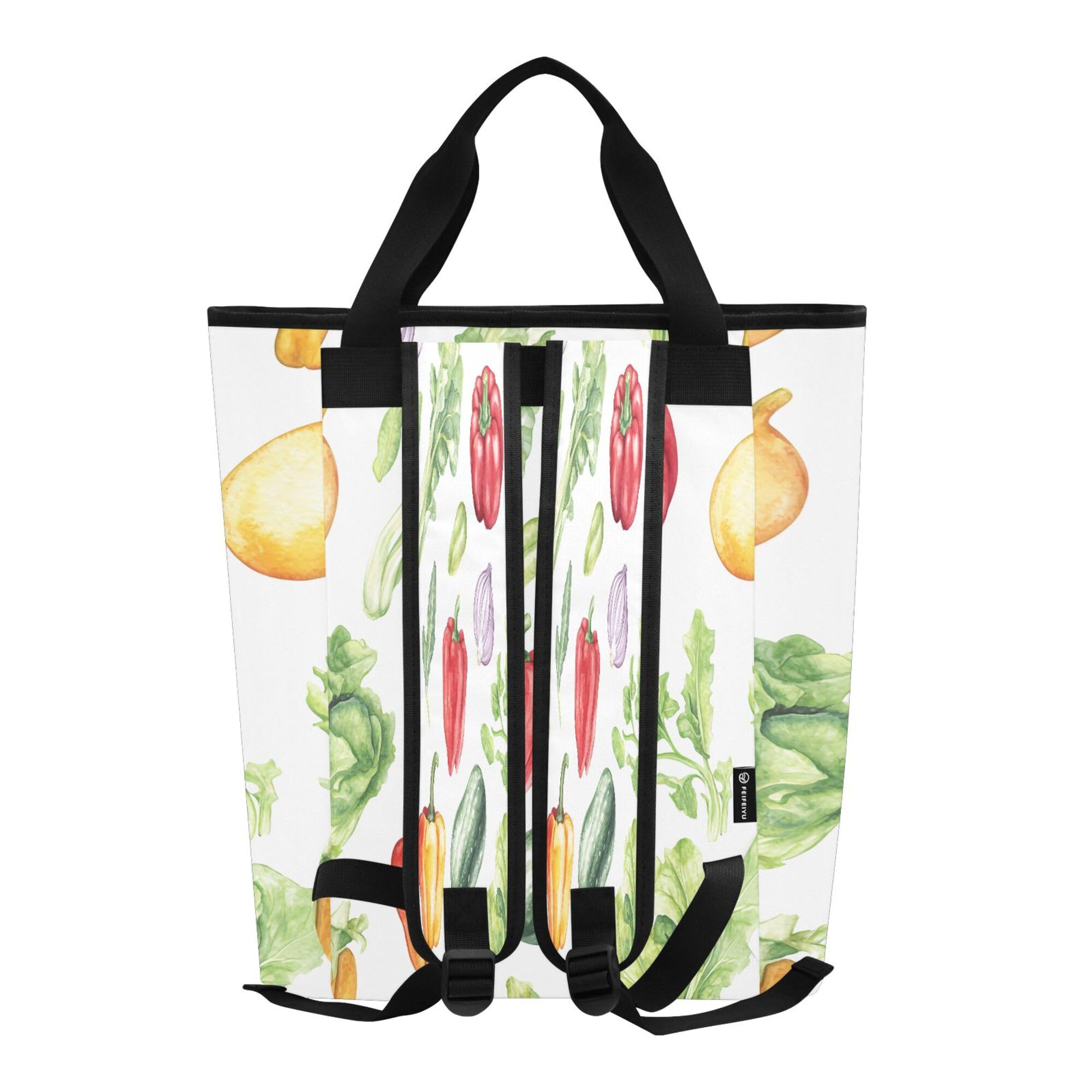 PYBUG Vegetable Reusable Insulated Backpack 36 Cans,Large Leakproof Portable Cooler Tote Organizer for Office Picnic Hiking Beach BBQ