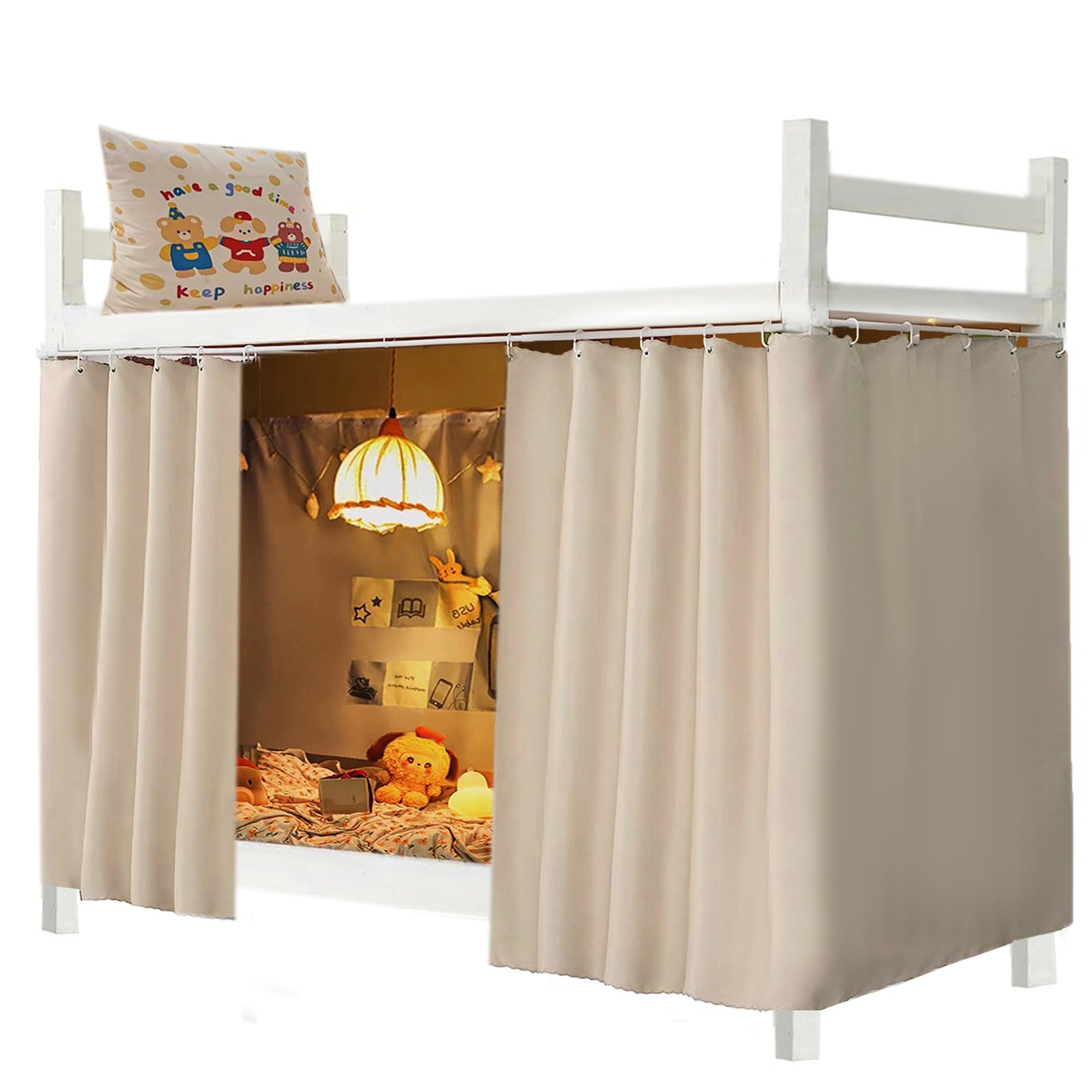 Dorm Home Solid Thicken Bunk Blackout Bed Curtains