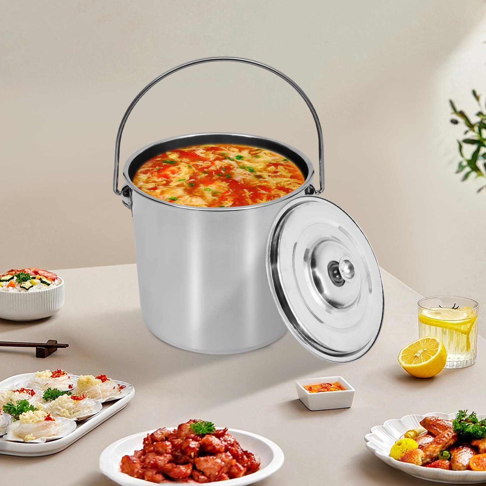 Pojemnik na zboża ze stali nierdzewnej, 12 l, z pokrywką, nadaje się do kontaktu z żywnością, do kuchni, przechowywania ryżu, mąki i zbóż