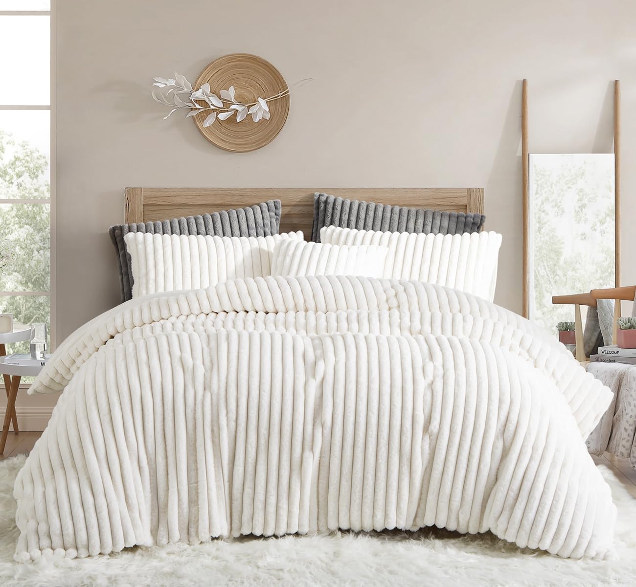 Tissu Fausse Fourrure Blanche - 5cm X 1.5m, Pour DIY Et Couture