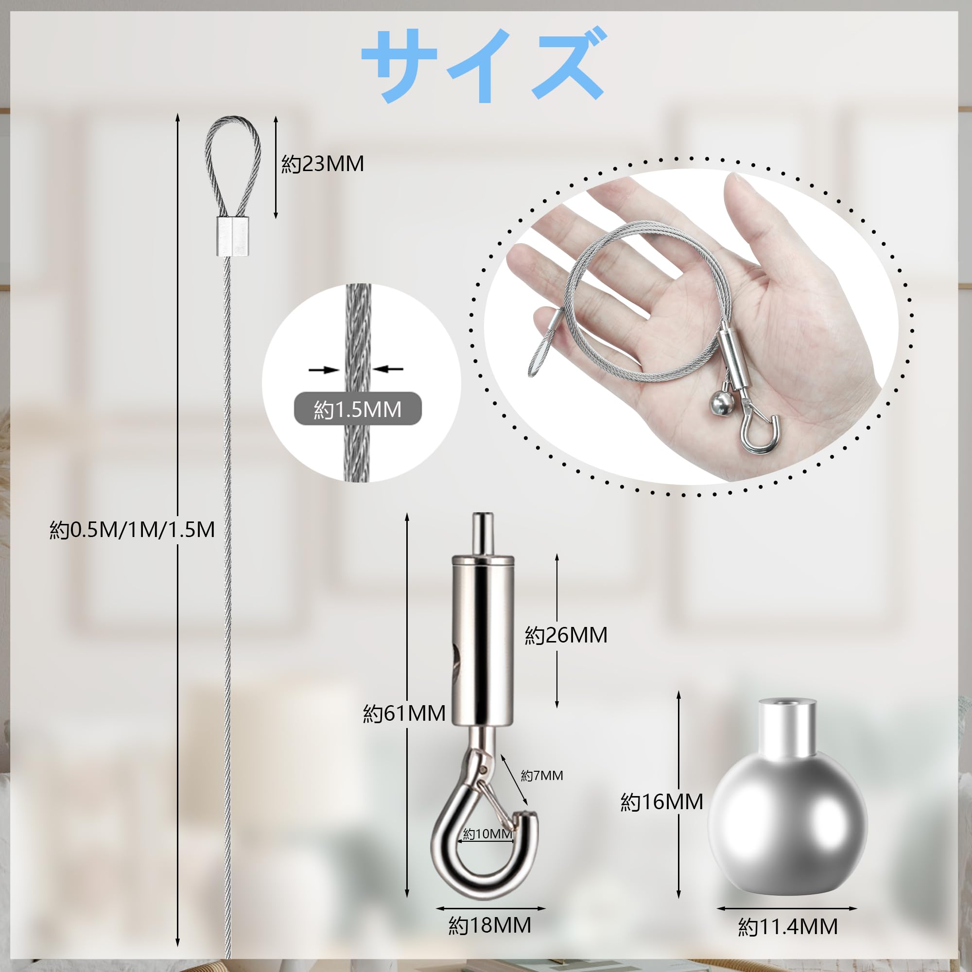 Amazon | DMEEK ピクチャーレールワイヤー フック 2本セット 316 
