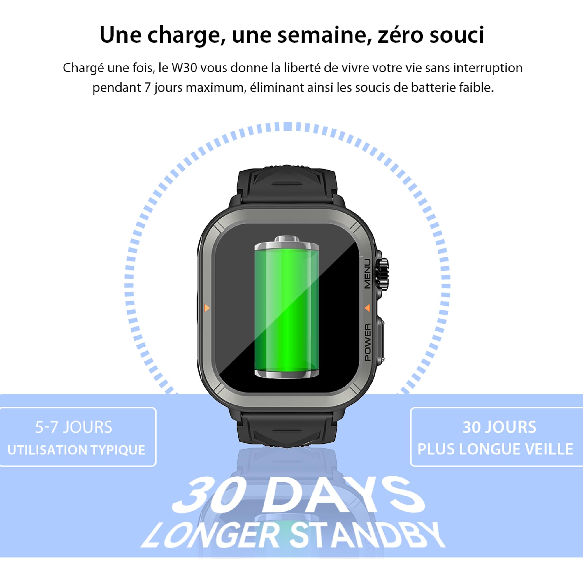 Blackview W30 sportowy smartwatch z ekranem 1,91" + 100 trybów treningu i powiadomień, głębokość nurkowania 10 m, 7-dniowa autonomia, mikrofon, czarny, 320 x 380 cm, czarny, czarny, 320 x 380, Hybryda