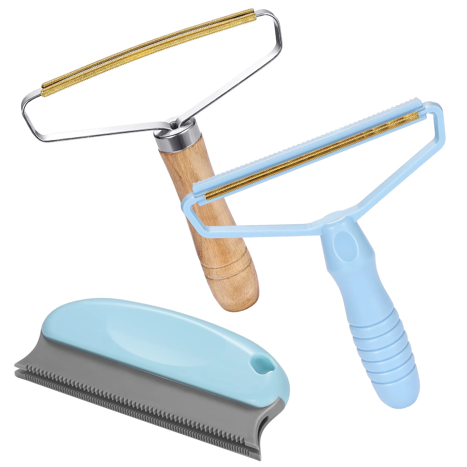 3 Stück Fusselrasierer Tierhaarentferner - Manuell Ohne Batterien