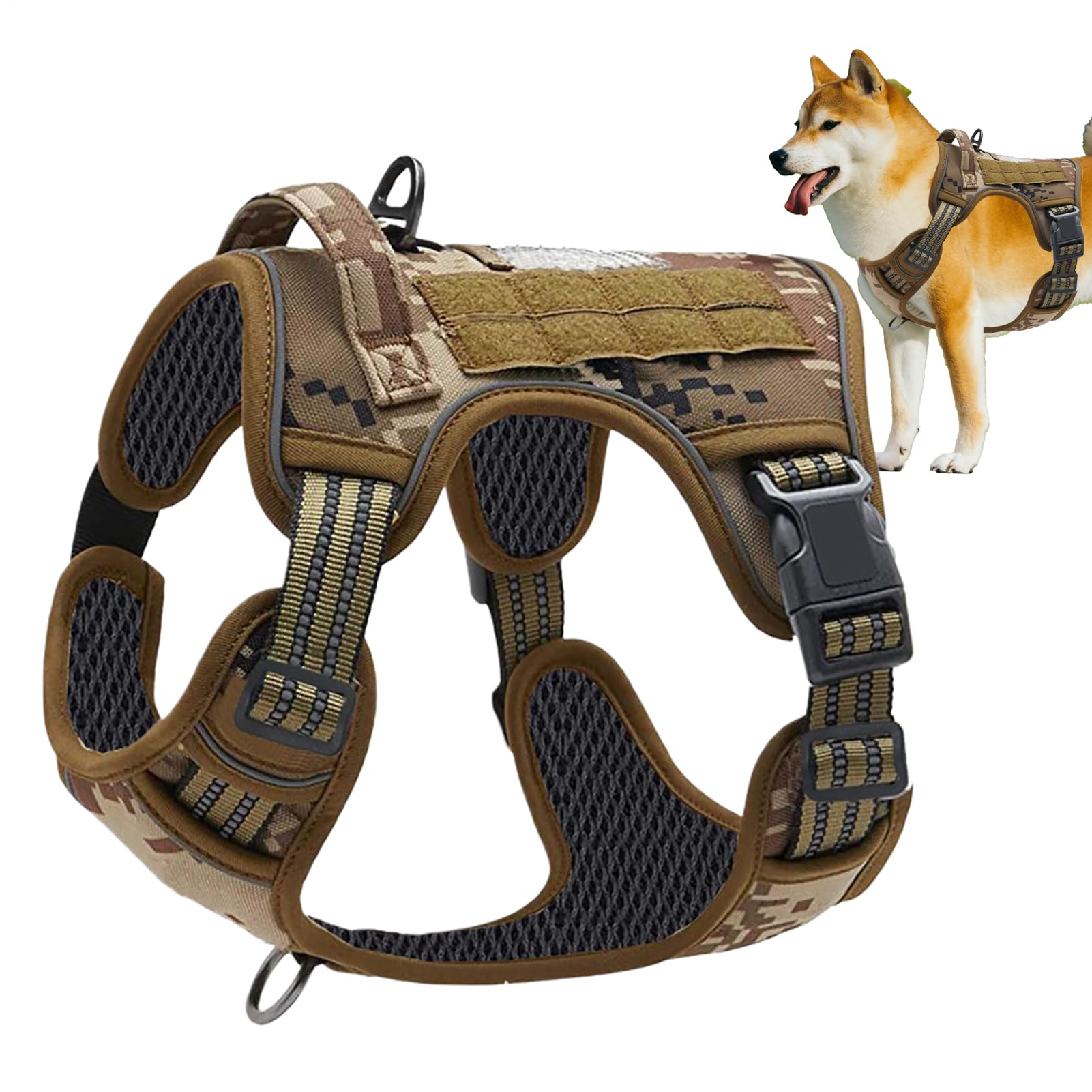 Heavy Duty Dog Harness Handle Breathable Collar Large